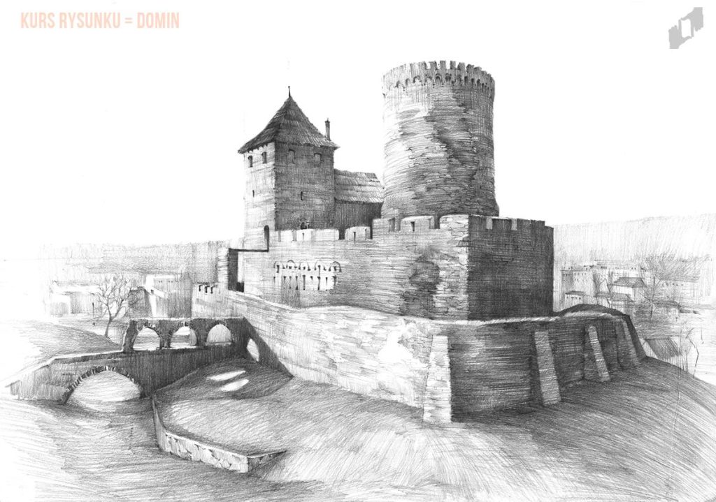 jak narysować zamek - łatwe rysunki
