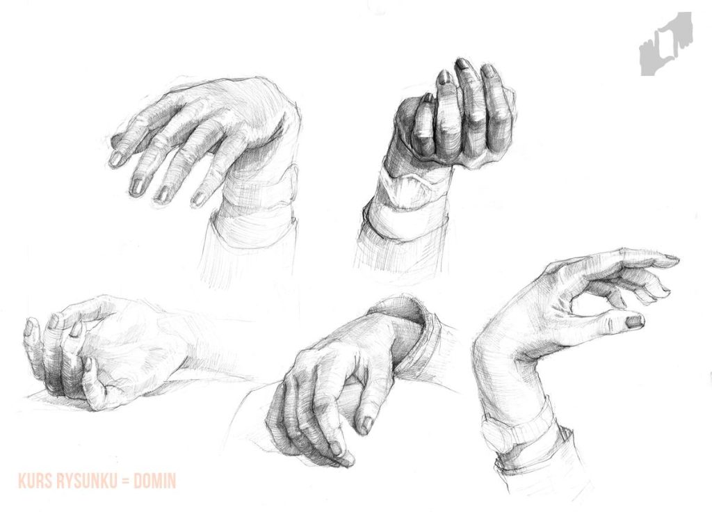 jak rysować dłonie