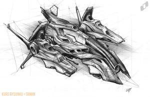 Star ship concept by markers